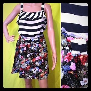 Traffic People Mixed Media Minidress